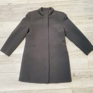 GALLERY Quilted Full Zip Jacket Womens Size Large Sleeves Zip Pockets Lagenlook